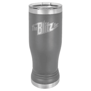 14 oz. Dark Gray Laser Engraved Polar Camel Pilsner Tumbler w/Clear Lid