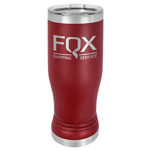 14 oz. Maroon Laser Engraved Polar Camel Pilsner Tumbler w/Clear Lid
