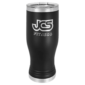 20 oz. Black Laser Engraved Polar Camel Pilsner Tumbler w/Clear Lid