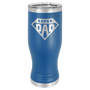 20 oz. Royal Blue Laser Engraved Polar Camel Pilsner Tumbler w/Clear Lid