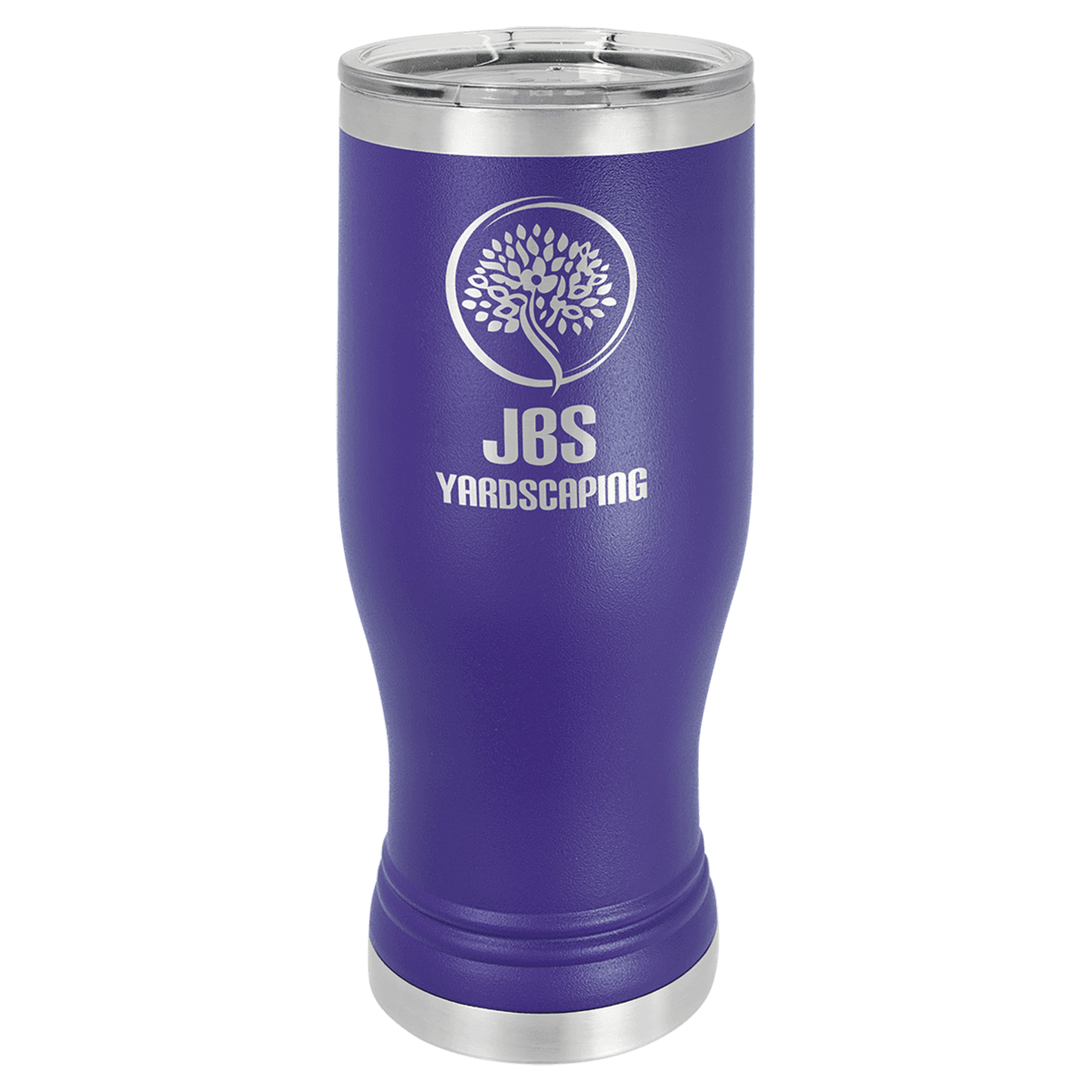 20 oz. Purple Laser Engraved Polar Camel Pilsner Tumbler w/Clear Lid