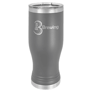 20 oz. Dark Gray Laser Engraved Polar Camel Pilsner Tumbler w/Clear Lid