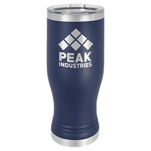 20 oz. Navy Blue Laser Engraved Polar Camel Pilsner Tumbler w/Clear Lid
