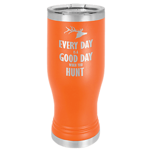 20 oz. Orange Laser Engraved Polar Camel Pilsner Tumbler w/Clear Lid