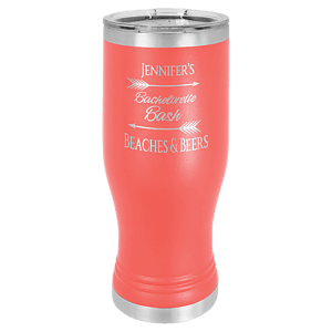 20 oz. Coral Laser Engraved Polar Camel Pilsner Tumbler w/Clear Lid