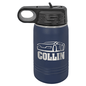 12 oz. Navy Blue Laser Engraved Polar Camel Water Bottles
