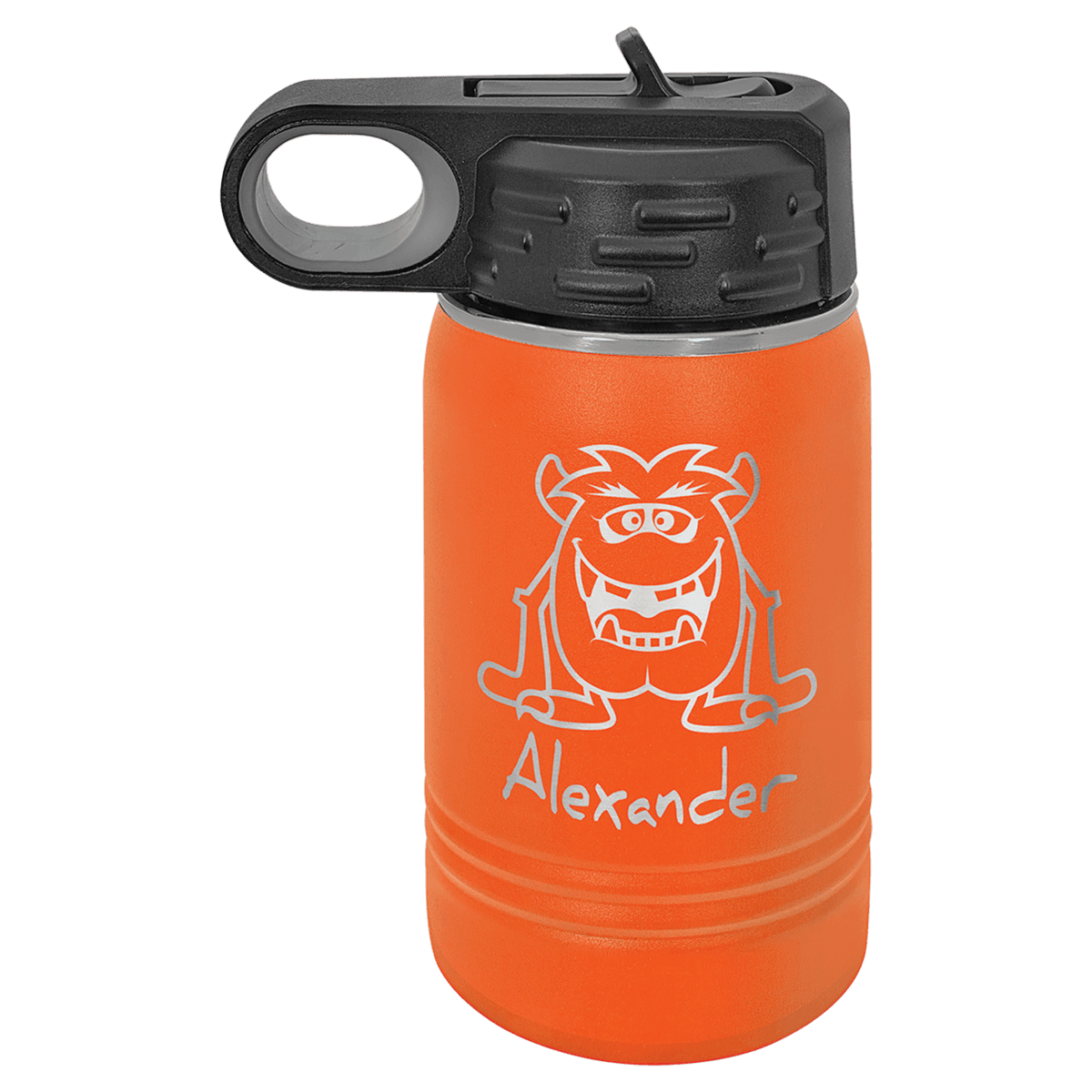12 oz. Orange Laser Engraved Polar Camel Water Bottles