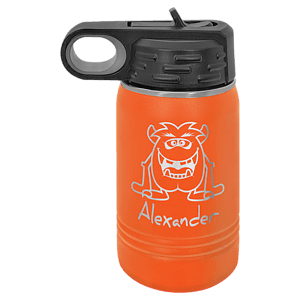 12 oz. Orange Laser Engraved Polar Camel Water Bottles