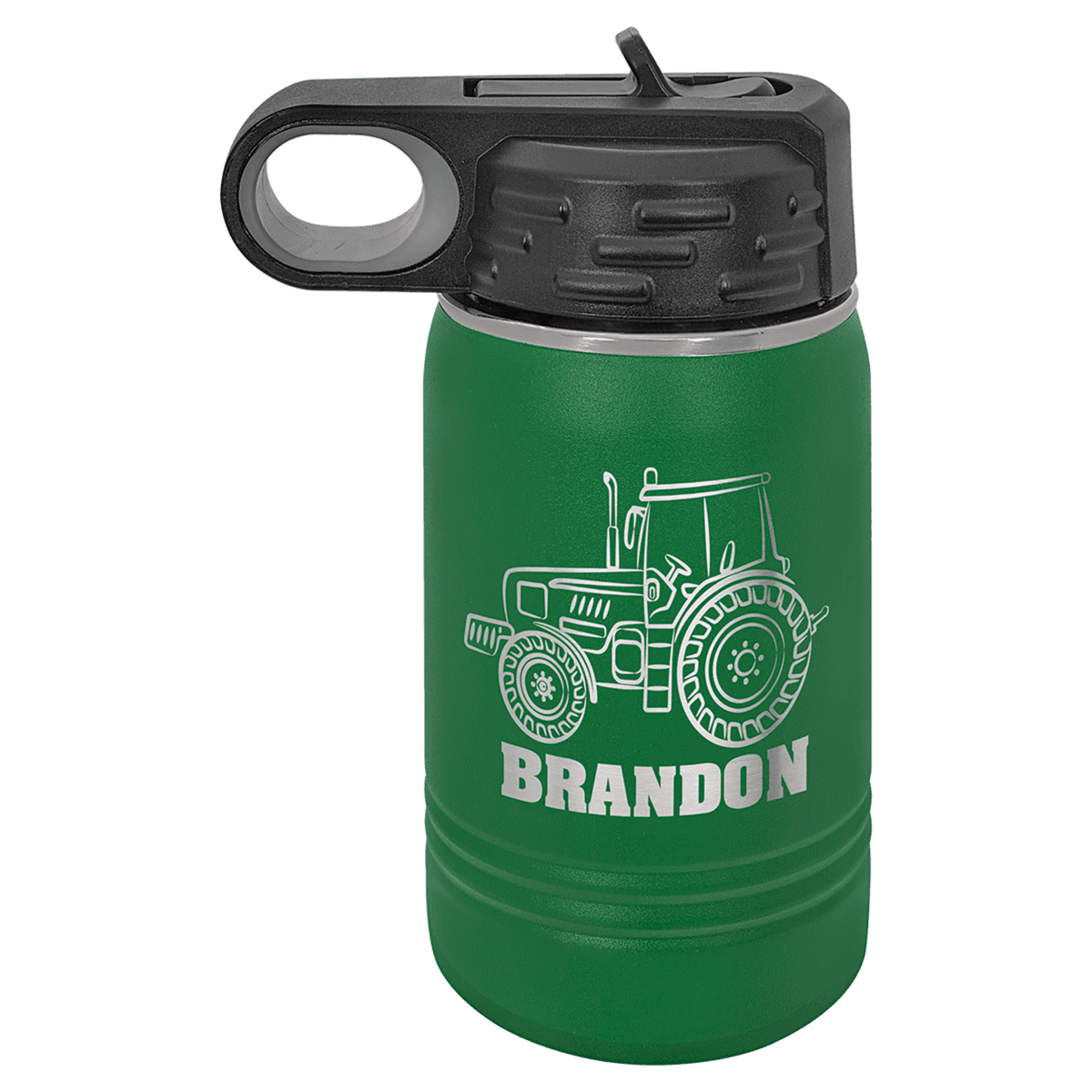 12 oz. Green Laser Engraved Polar Camel Water Bottles