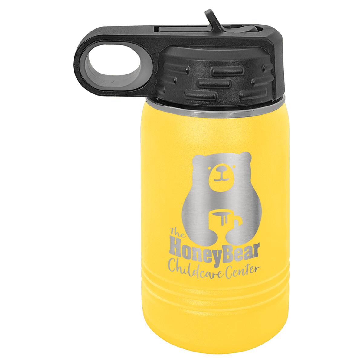 12 oz. Yellow Laser Engraved Polar Camel Water Bottles