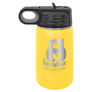 12 oz. Yellow Laser Engraved Polar Camel Water Bottles