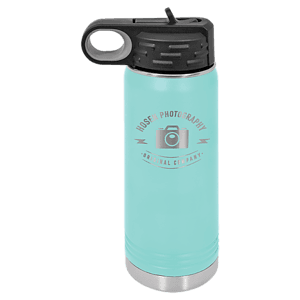 20 oz. Teal Laser Engraved Polar Camel Water Bottles