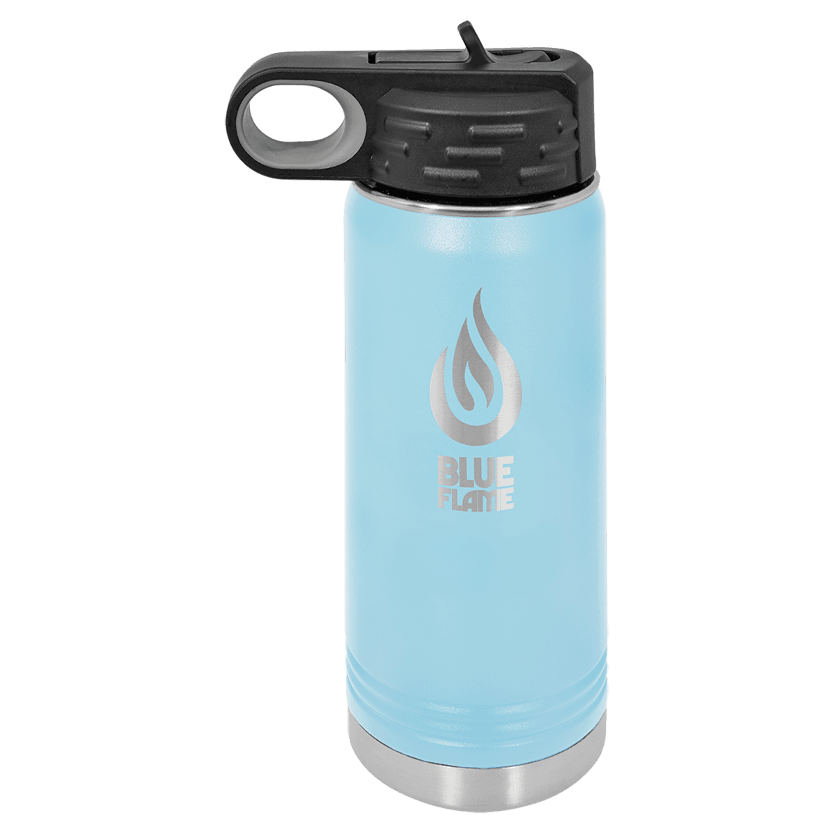 20 oz. Light Blue Laser Engraved Polar Camel Water Bottles