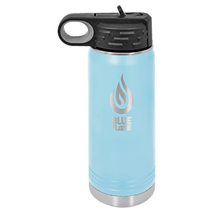 20 oz. Light Blue Laser Engraved Polar Camel Water Bottles