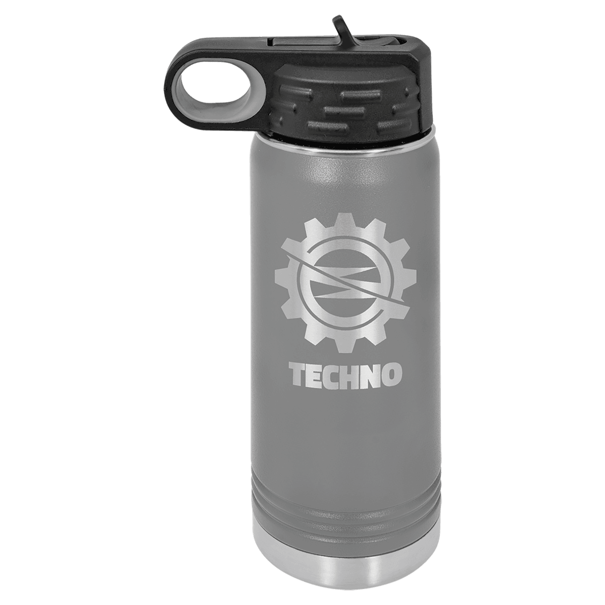 20 oz. Dark Gray Laser Engraved Polar Camel Water Bottles
