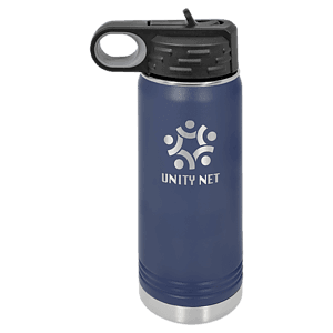20 oz. Navy Blue Laser Engraved Polar Camel Water Bottles