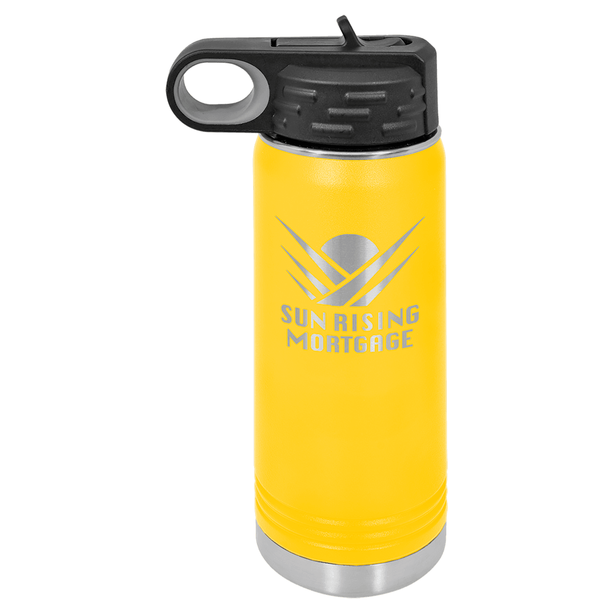 20 oz. Yellow Laser Engraved Polar Camel Water Bottles