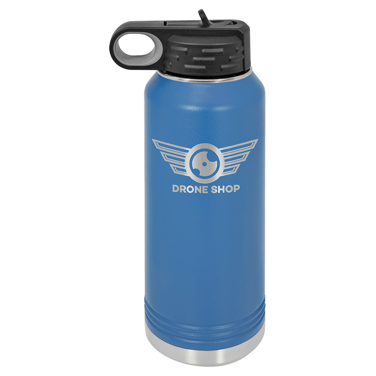 32 oz. Royal Blue Powder Coated Laser Engraved Polar Camel Water Bottles