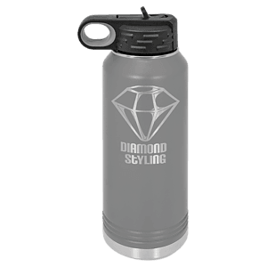 32 oz. Dark Gray Powder Coated Laser Engraved Polar Camel Water Bottles