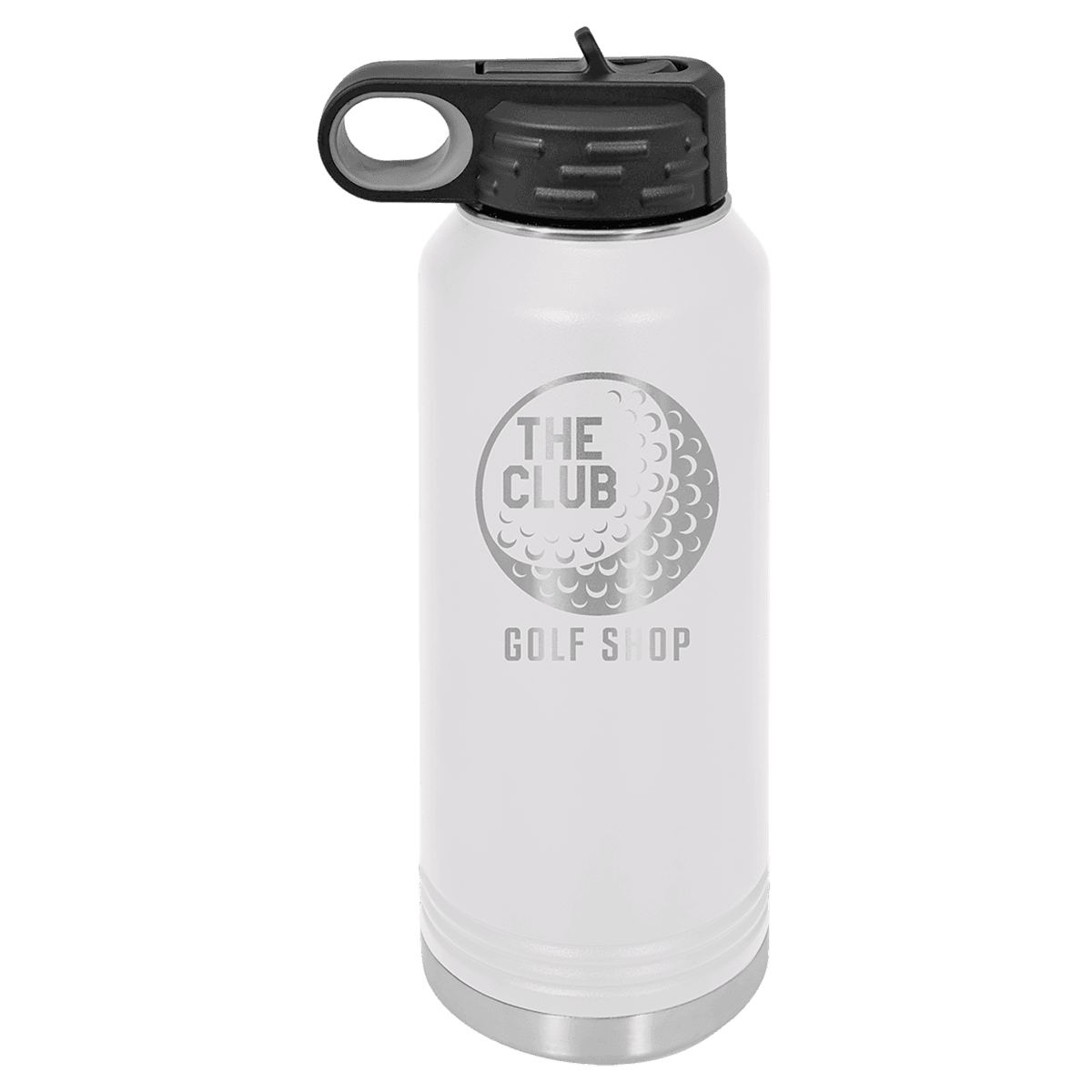 32 oz. White Powder Coated Laser Engraved Polar Camel Water Bottles