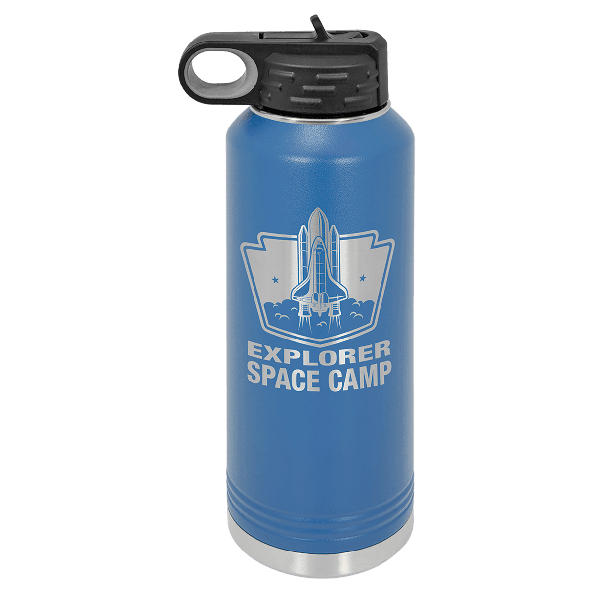 40 oz. Royal Blue Powder Coated Laser Engraved Polar Camel Water Bottles