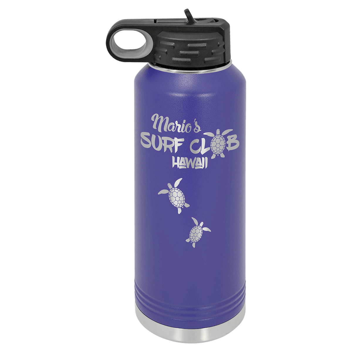 40 oz. Purple Powder Coated Laser Engraved Polar Camel Water Bottles