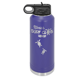 40 oz. Purple Powder Coated Laser Engraved Polar Camel Water Bottles