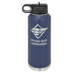 40 oz. Navy Blue Powder Coated Laser Engraved Polar Camel Water Bottles