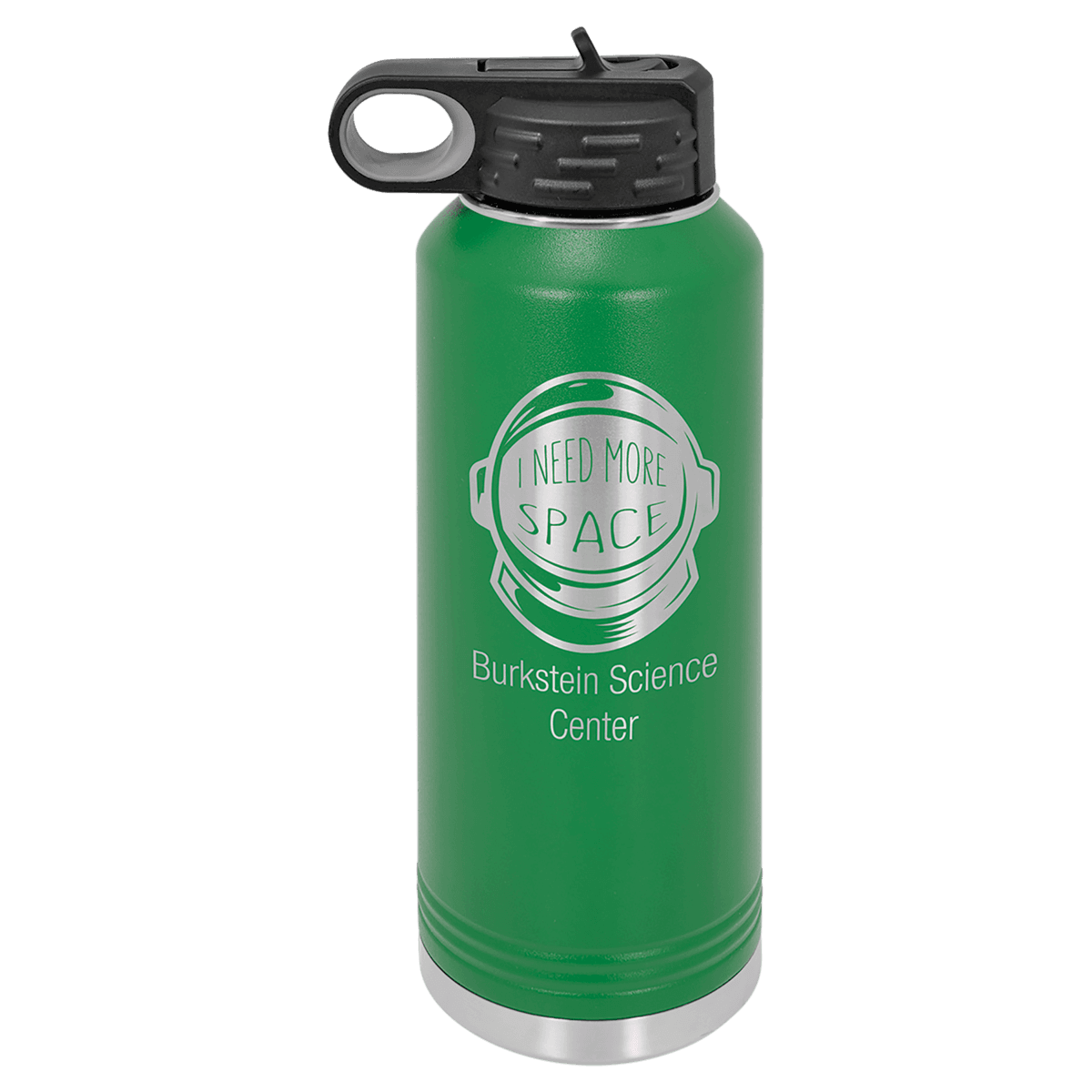 40 oz. Green Powder Coated Laser Engraved Polar Camel Water Bottles