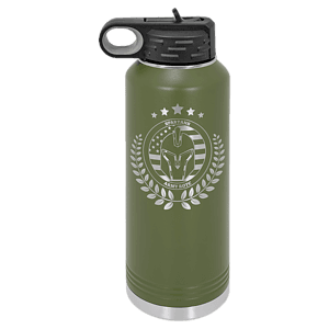 40 oz. Olive Green Powder Coated Laser Engraved Polar Camel Water Bottles