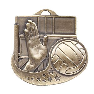 Volleyball Star Blast Medal, 2"