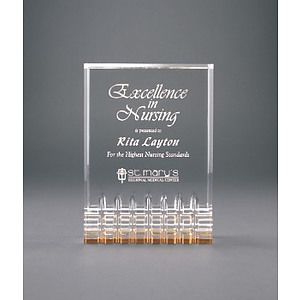 7" Gold Mirage with Fence Acrylic Award