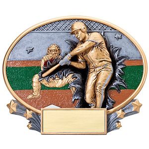 Baseball Male Xplosion Oval Resin Awards
