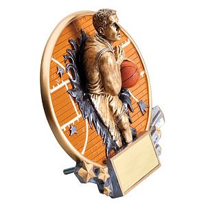 Basketball Male Xplosion Oval Resin Award