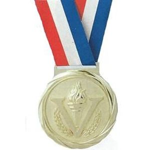 Victory Olympic Style Medal with Ribbon 3-1/4"