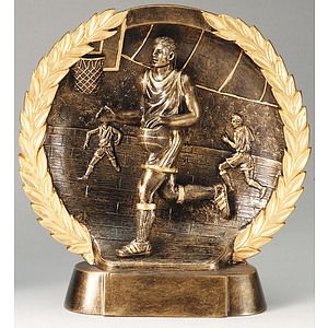 Basketball Male High Relief Circular Plate Award