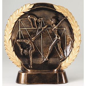 Gymnastics Female High Relief Circular Plate Award