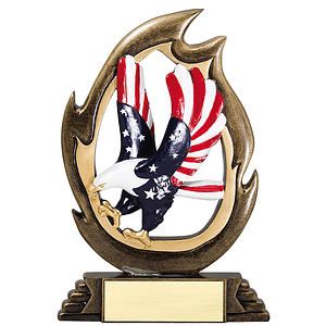 7 1/4" Tall Eagle Flame Series Award