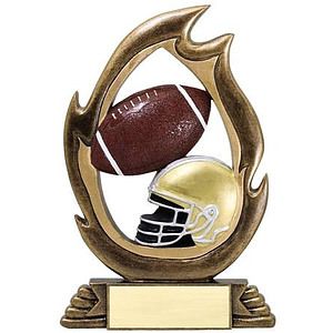 7 1/4" Tall Football Flame Series Award