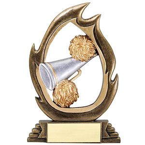7 1/4" Tall Cheerleading Flame Series Award