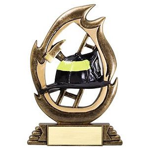 7 1/4" Tall Fireman Flame Series Award