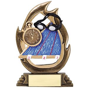 7 1/4" Tall Swimming Flame Series Award