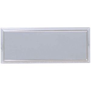 Silver Rectangular Name Badge Frame with Square Corners