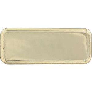 Gold Rectangular Name Badge Frame with Round Corners