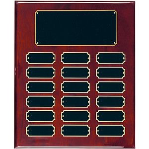 18 Plate Rosewood Piano Finish Perpetual Plaques