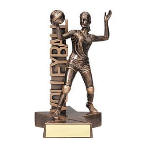 6 1/2" Tall Volleyball Female Billboard Resin Award