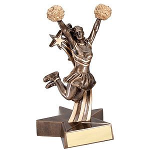 6 1/2" Tall Cheerleading Superstar Resin Award