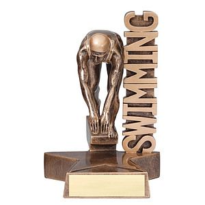 8 1/2" Tall Swimming Female Billboard Resin Award