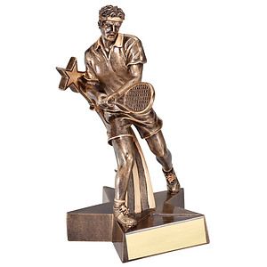 8 1/2" Tall Tennis Male Superstar Resin Award