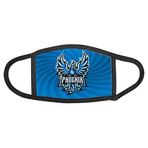 Sublimated Youth Face Mask with Black Trim